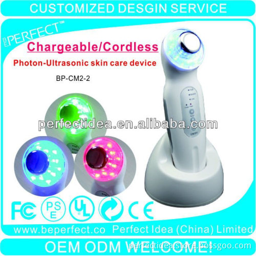 2013 Rechargeable Cordless Photon Supersonic skin care salon beauty equipment